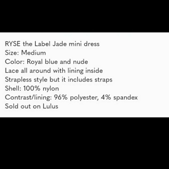 π2xHPπ Lulus RYSE the Label Jade Lace Strapless Mini Dress - Picture 5 of 5